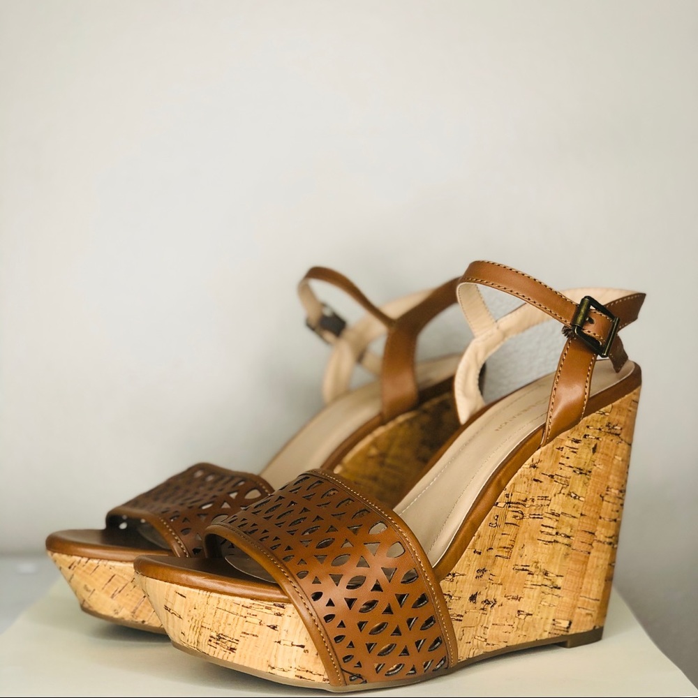 BCBG Cork Wedges